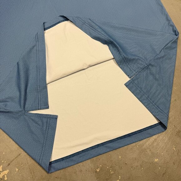 Turtleson Golf Shirt Scranton Country Club Polka Dot Polo Stretch Blue XL - Picture 7 of 8